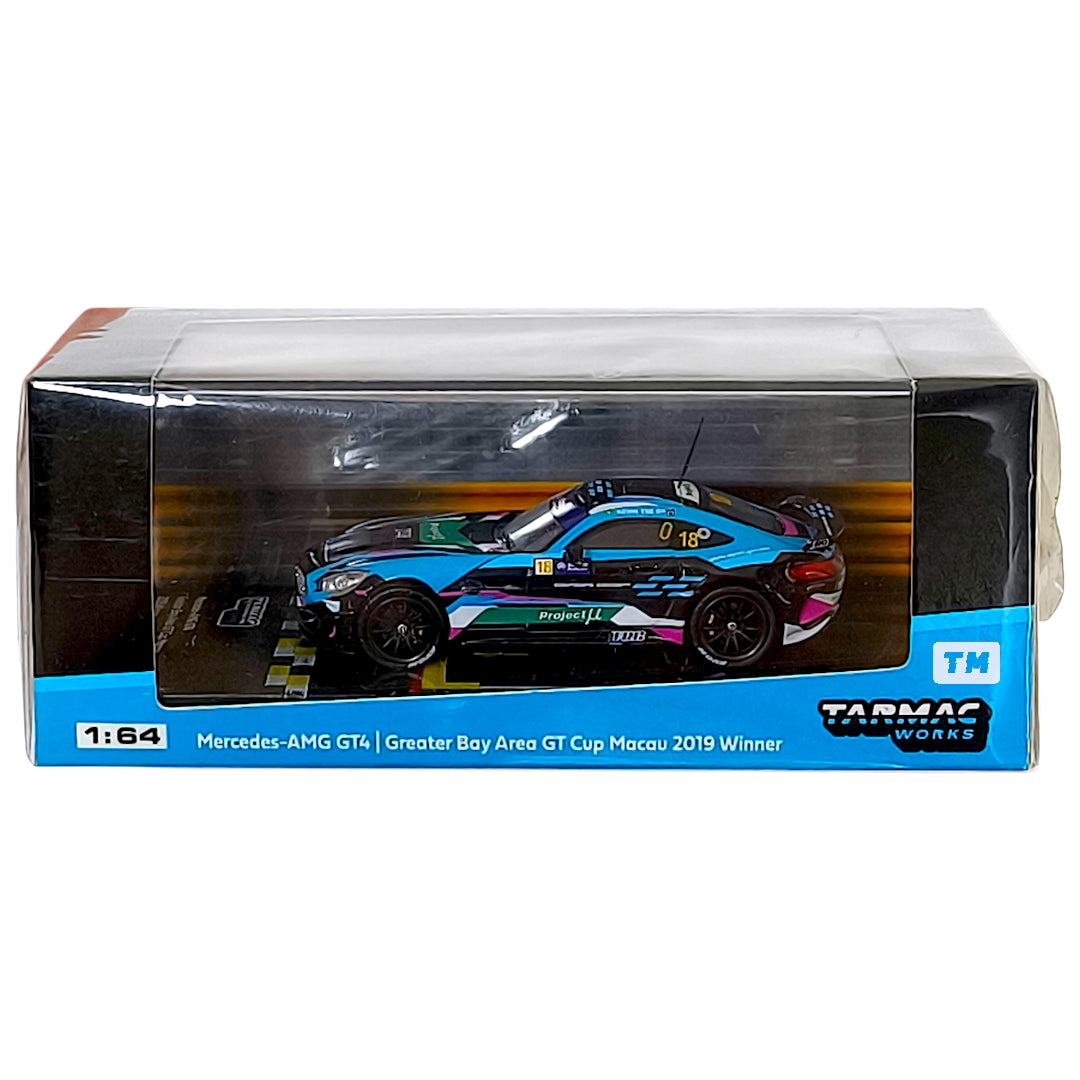 Tarmac Works Mercedes-AMG GT4 Greater Bay Area GT Cup Macau 2019 Winner Kevin Tse T64-006-19MGP18 1/64 Diecast
