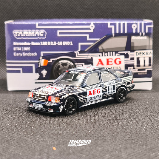 CHASE! Tarmac Works Mercedes-Benz 190 E 2.5-16 EVO 1 DTM Chase 1989 Dany Snobeck T64G-057-89DTM11 1/64 Diecast