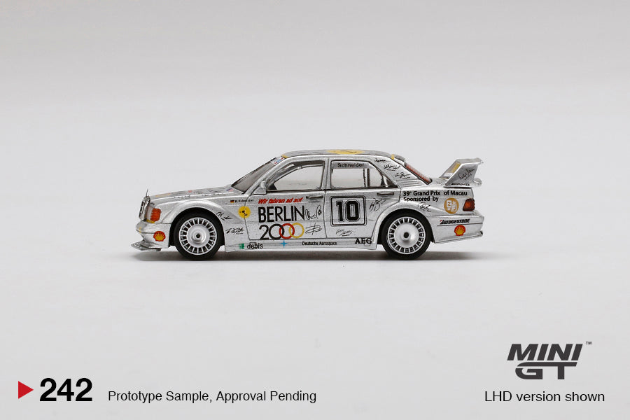 Mini GT Mercedes-Benz 190E 2.5-16 Evolution II 10 Berlin 1992 Guia Race of Macau MGT00242 1/64 Die Cast