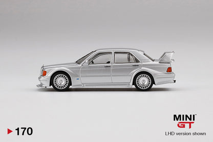Mini GT Mercedes-Benz 190E 2.5-16 Evolution II DTM Silver MGT00170 1/64 Die Cast