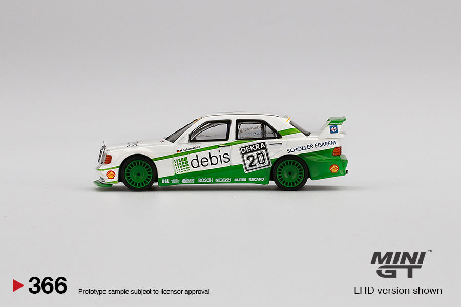 Mini GT Mercedes-Benz 190E 2.5 16 Evolution II 1991 DTM Zakspeed #20 Michael Schumacher MGT00366 1/64 Diecast
