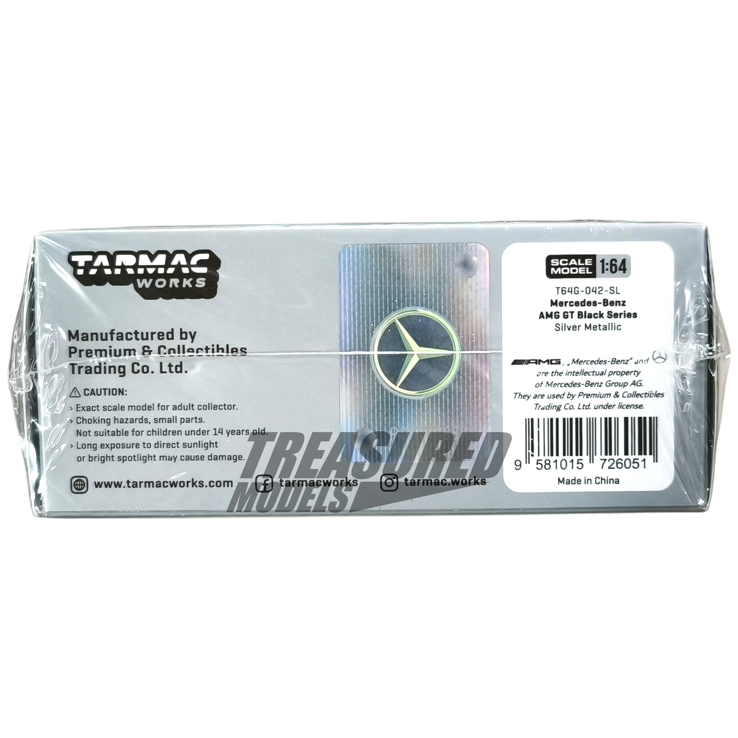 Tarmac Works Mercedes-Benz AMG GT Black Series Silver Metallic T64G-042-SL 1/64 Die CAst