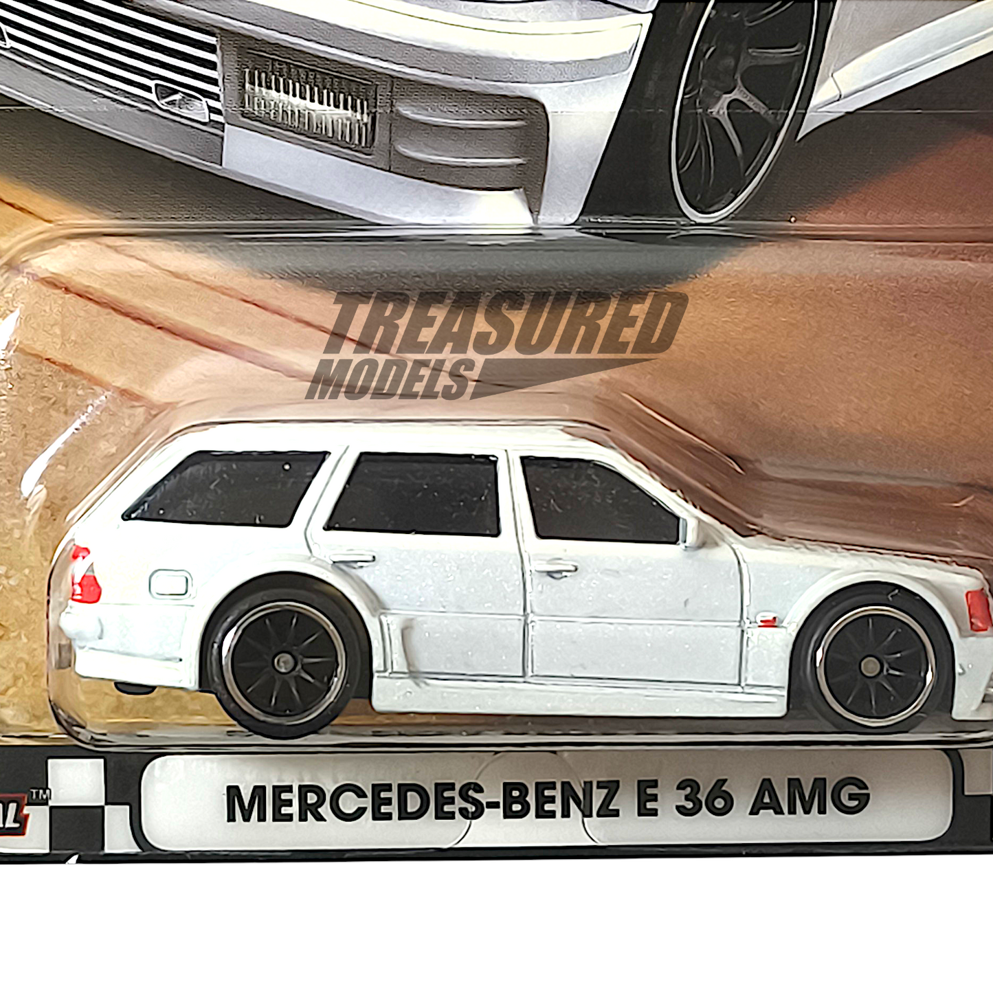 Hot Wheels Mercedes-Benz E 36 AMG Pearlescent Metalflake White 2024 Premium Boulevard 113 1/64 Die Cast
