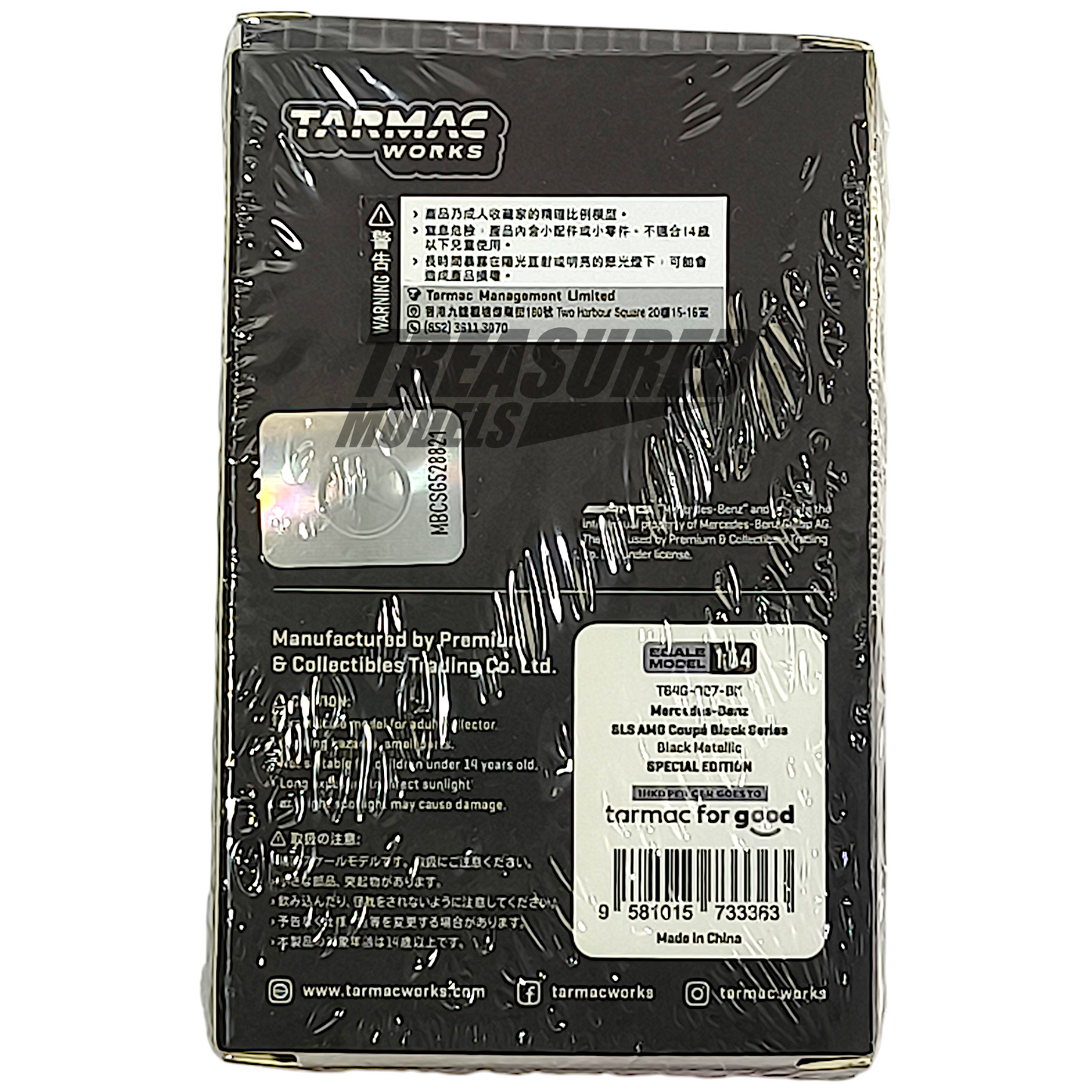 Tarmac Works Mercedes-Benz SLS AMG Coupe Black Series Black Metallic Special Edition 1/64 Diecast