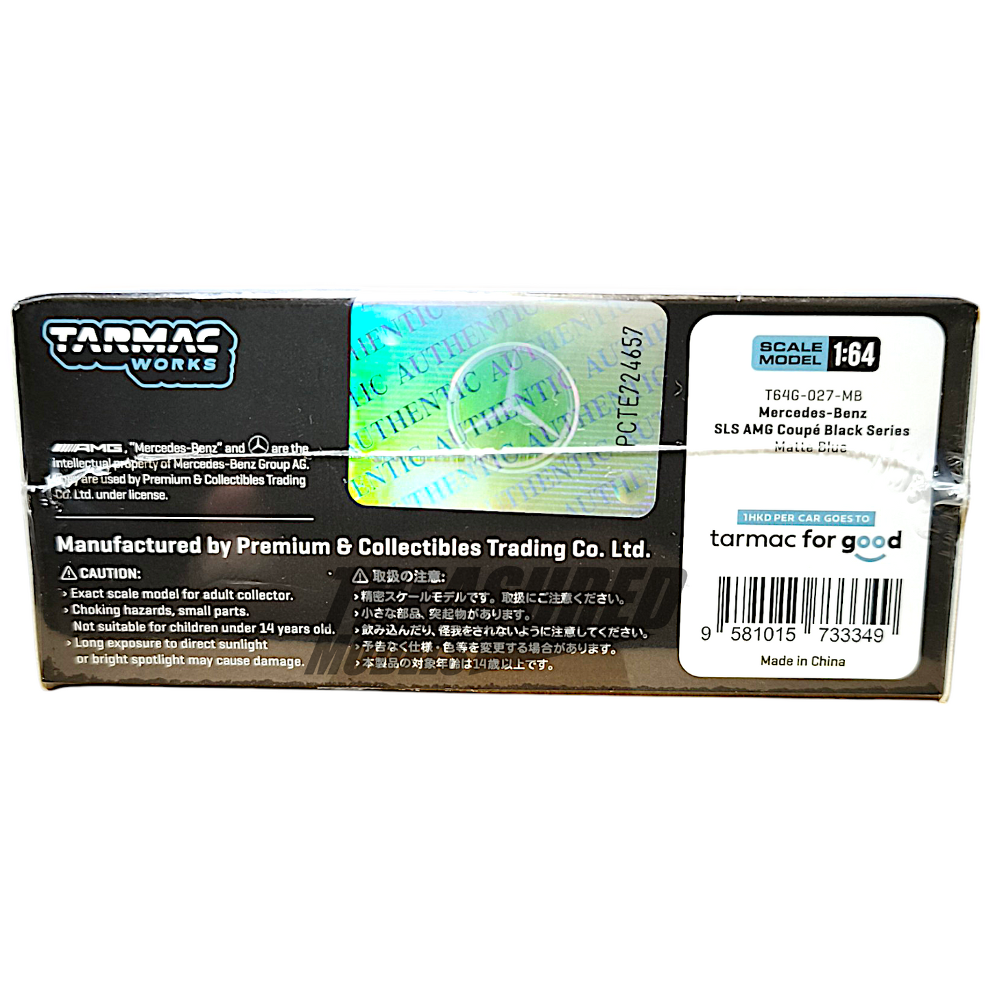 Tarmac Works Mercedes-Benz SLS AMG Coupe Black Series Matte Blue T64G-027-MB 1/64 Diecast