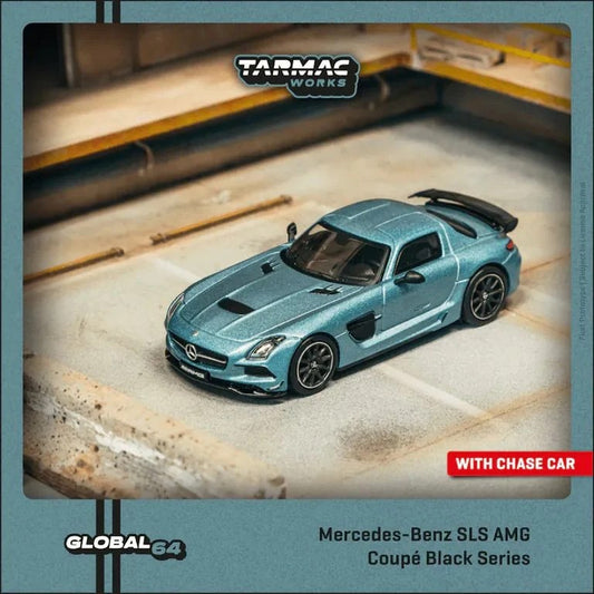 Tarmac Works Mercedes-Benz SLS AMG Coupe Black Series Matte Blue T64G-027-MB 1/64 Diecast