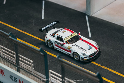 Tarmac Works Mercedes-Benz SLS AMG GT3 Macau GT Cup - FIA GT World Cup 2015 Winner Maro Engel w/ Tarmac Cards T64-087-15MGP01 1/64 Diecast