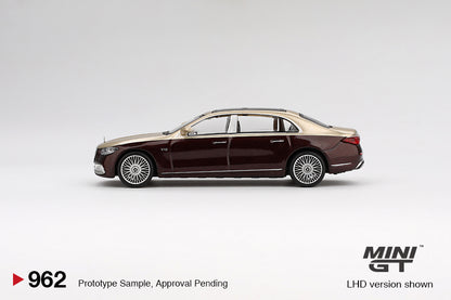 Mini GT Mercedes-Maybach S 680 Gold Dark Red Metallic MG00962 1/64 Die Cast