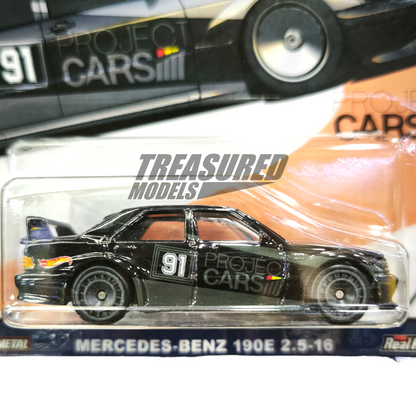 Hot Wheels Mercedes Benz 190 E 2.5-16 Black 2018 Premium Car Culture Euro Speed 1/64 Die Cast
