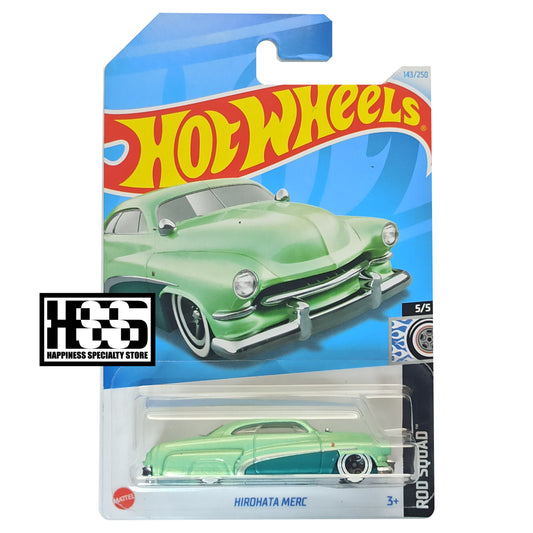 Mercury Hirohata Merc Seafoam Green 2024 Rod Squad Hot Wheels 1/64 Diecast