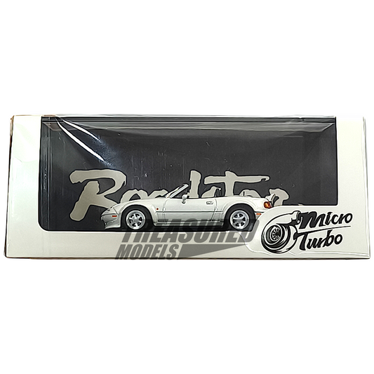 MicroTurbo Mazda MX-5 Eunos Roadster NA Customized Version Metallic White MT6403C4 1/64 Diecast