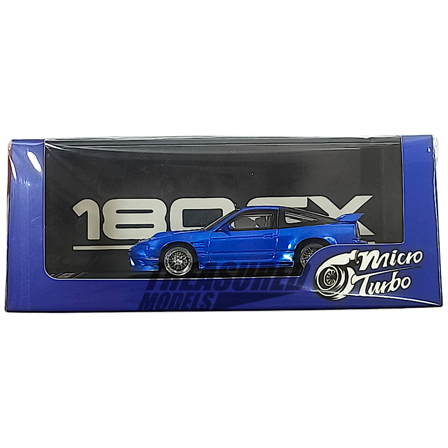 Micro Turbo Nissan 180SX Type X Metallic Blue MT6407B3 1/64 Diecast