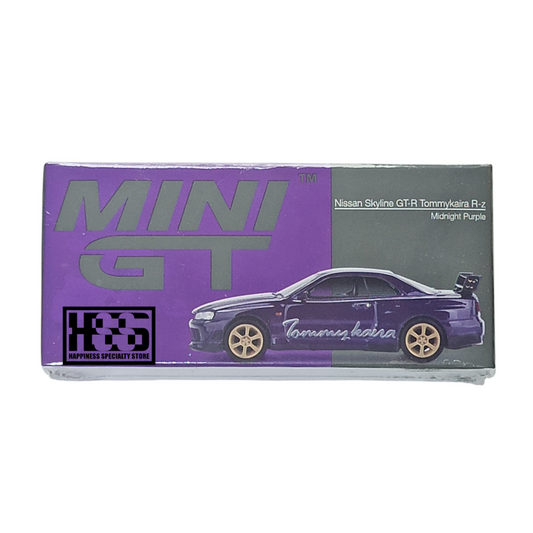 Mini GT 616 Nissan GTR Skyline GT-R R34 Tommykaira R-z Midnight Purple 1/64 Die Cast
