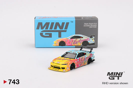 Mini GT 743 Nissan LB-Super Silhouette S15 Silvia Lbwk Kuma 2024 1/64 Die Cast