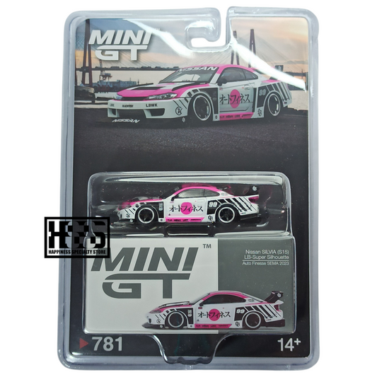 Mini GT 781 Nissan Silvia S15 LB Super-Silhouette Auto Finesse SEMA 2023 MiJo Exclusive 1/64 Die Cast