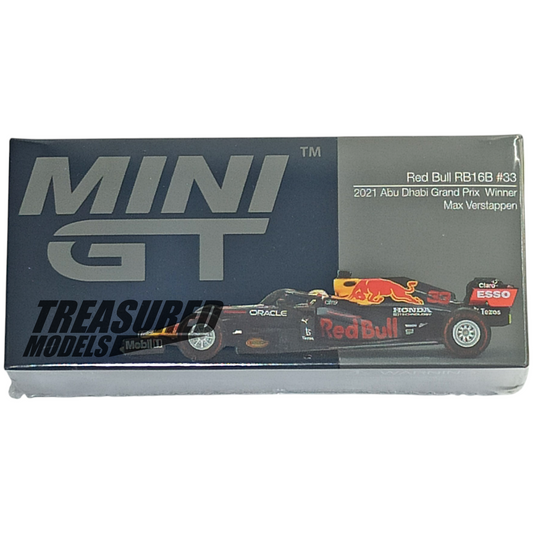 Mini GT 835 Red Bull RB16B #33 2021 Abu Dhabi Grand Prix Winner Max Verstappen 1/64 Die Cast