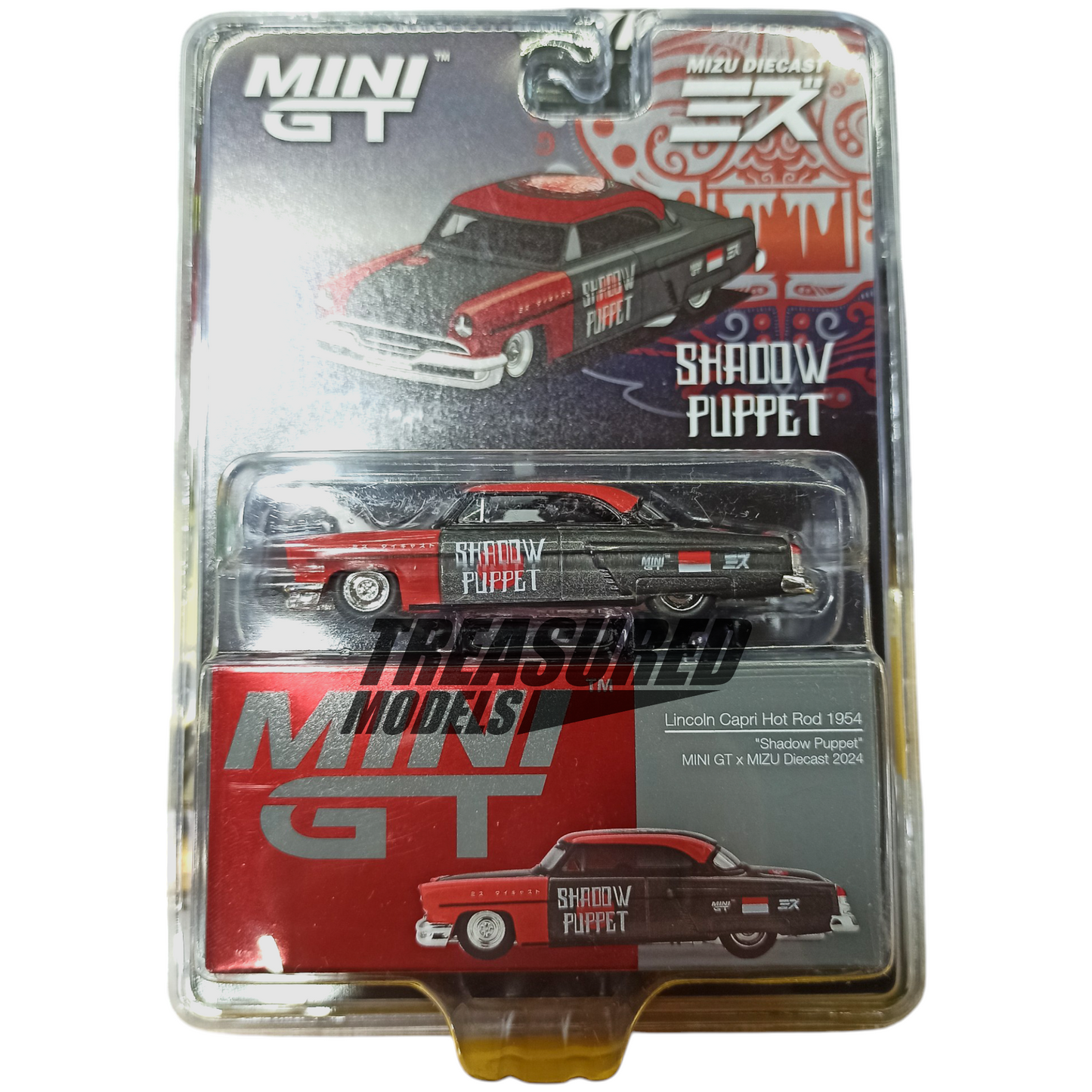 Mini GT 874 Lincoln Capri Hot Rod 1954 Shadow Puppet Mizu MiJo 1/64 Die Cast