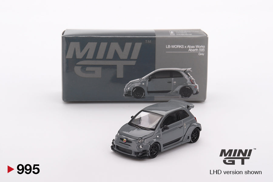 Mini GT Abarth 595 LB-WORKS x Abas Works Grey MGT00995 1/64 Die Cast