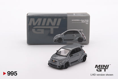 Mini GT Abarth 595 LB-WORKS x Abas Works Grey MGT00995 1/64 Die Cast