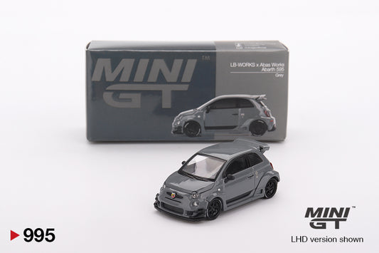 Mini GT Abarth 595 LB-WORKS x Abas Works Grey MGT00995 1/64 Die Cast