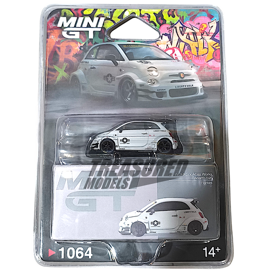 Mini GT Abarth 595 LB-Works x Abas Works Fighter Blister Packaging MGT01064 1/64 Diecast