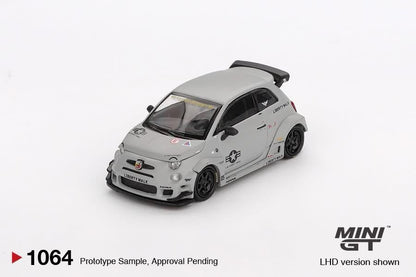Mini GT Abarth 595 LB-Works x Abas Works Fighter Gray 1/64 Die Cast