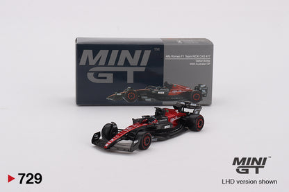 Mini GT Alfa Romeo C43 77 Valtteri Bottas 2023 F1 2023 Australian GP MGT00729 1/64 Die Cast