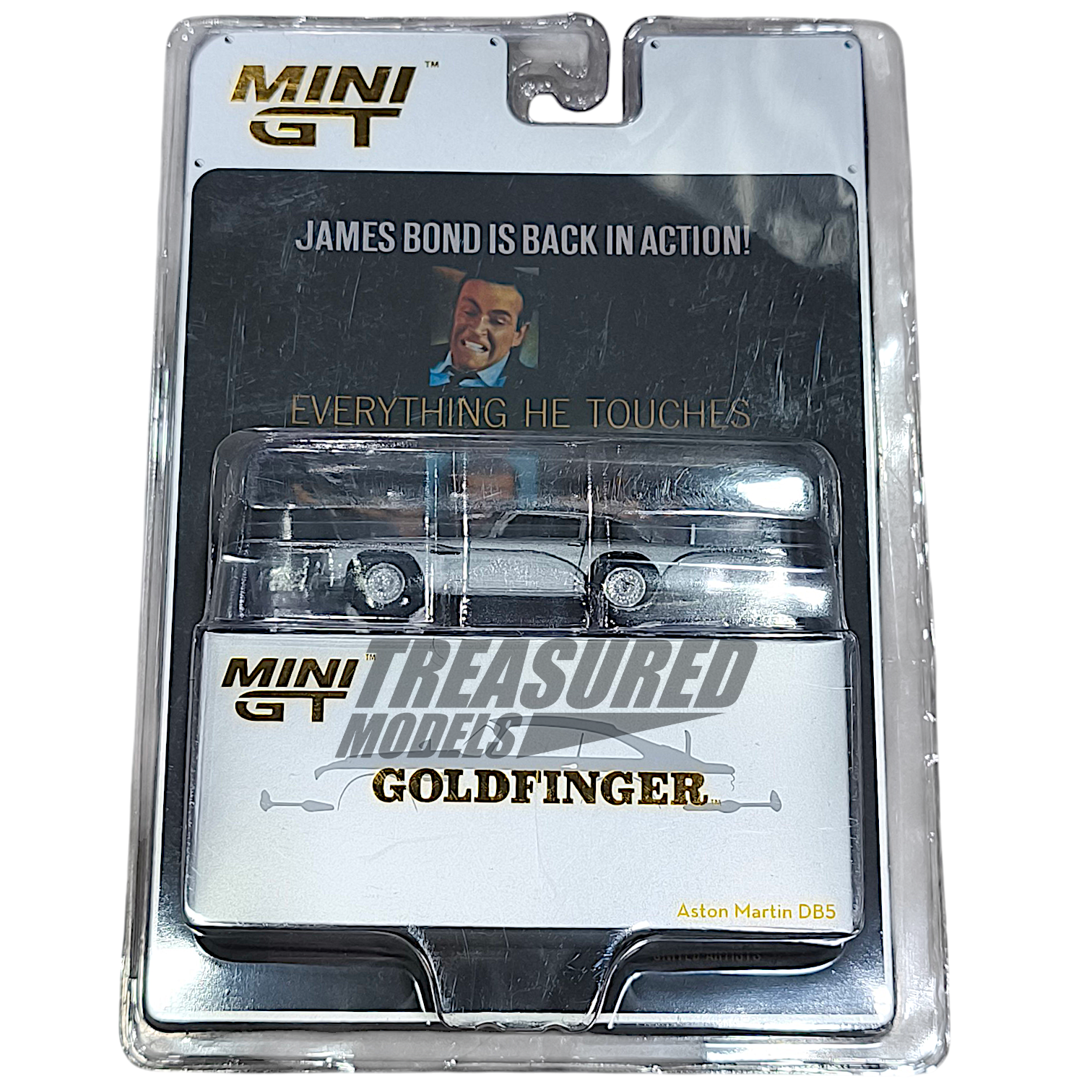 Mini GT Aston Martin DB5 “Goldfinger” English Version Blister Packaging MGT00900-007E 1/64 Diecast