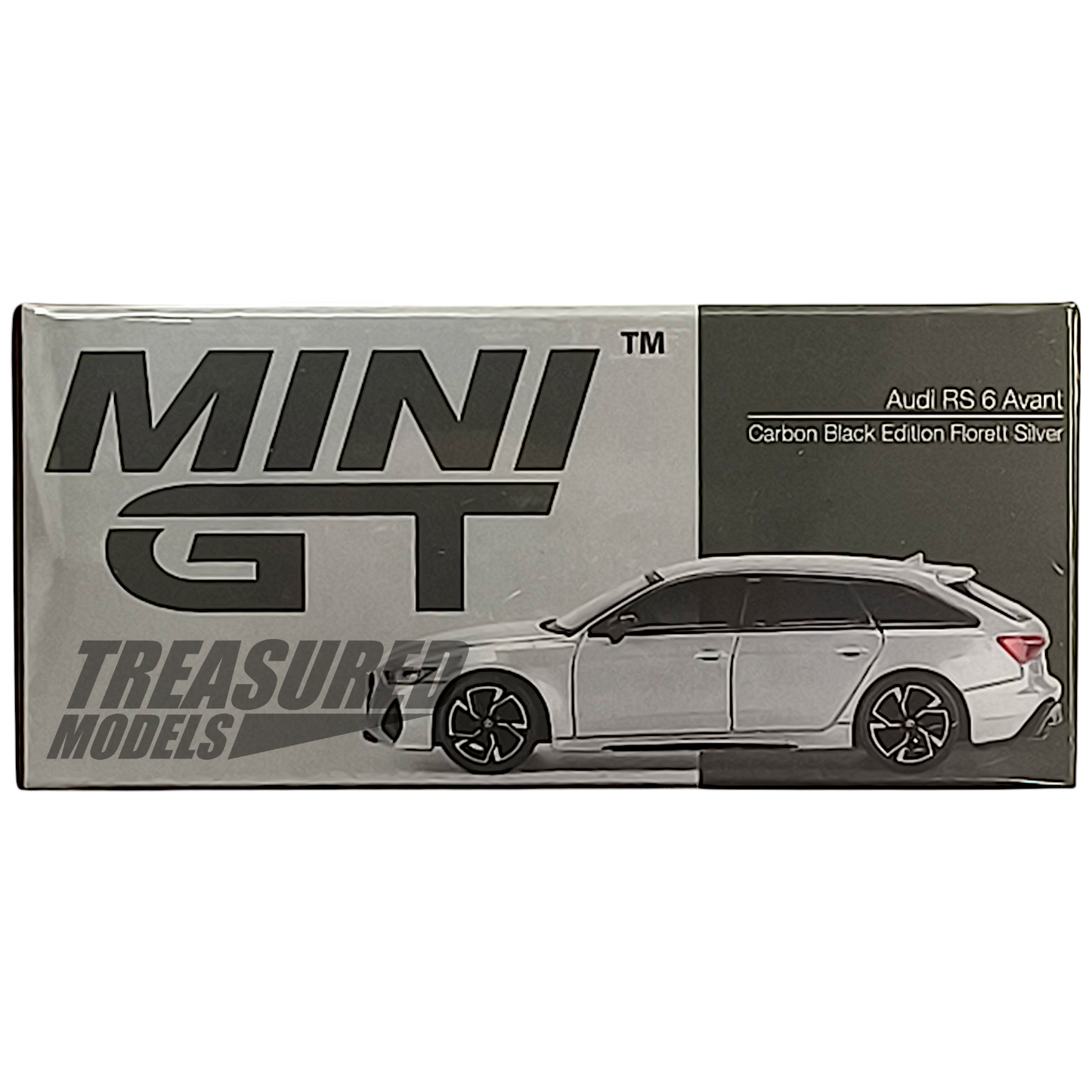Mini GT Audi RS 6 Avant Carbon Black Edition Florett Silver MGT00372 1/64 Diecast