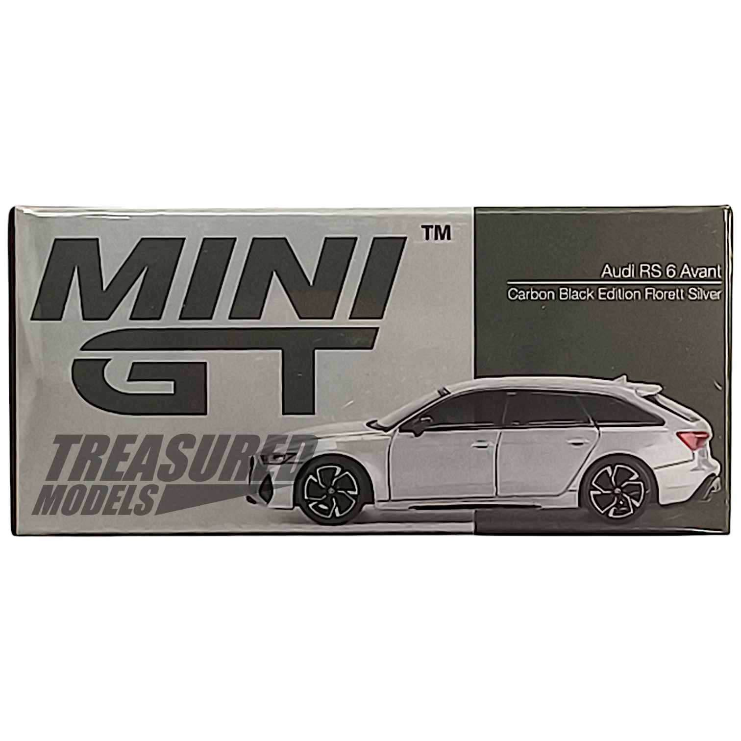 Mini GT Audi RS 6 Avant Carbon Black Edition Florett Silver
