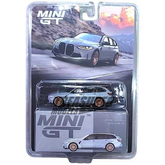 Mini GT BMW M3 Competition Touring Brooklyn Grey Blister Packaging MGT00864 1/64 Diecast