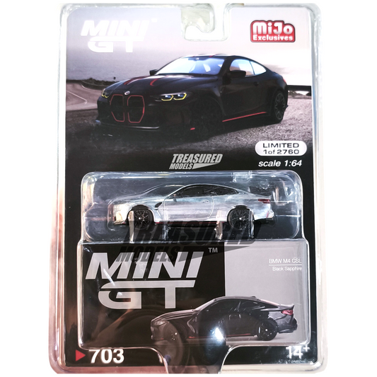Mini GT BMW M4 CSL Black Sapphire Chase MGT00703 1/64 Die Cast