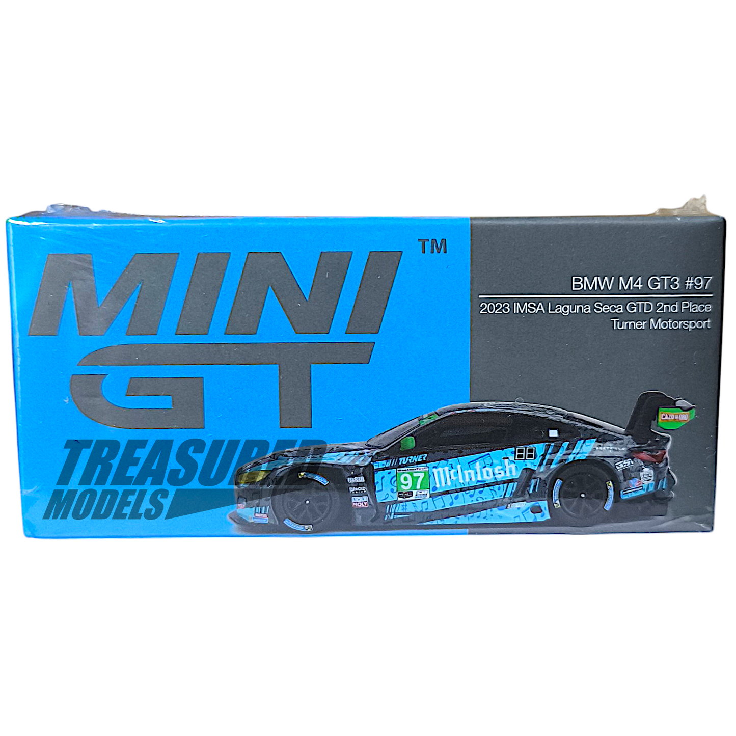 Mini GT BMW M4 GT3 #97 Turner Motorsport IMSA 2023 Laguna Seca GTD 2nd Place MGT00647 1/64 Diecast