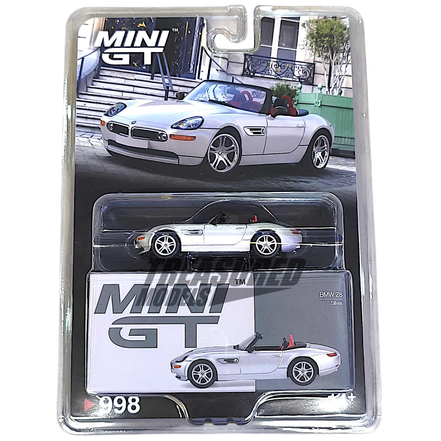 Mini GT BMW Z8 Silver Blister Packaging MGT00998 1/64 Diecast