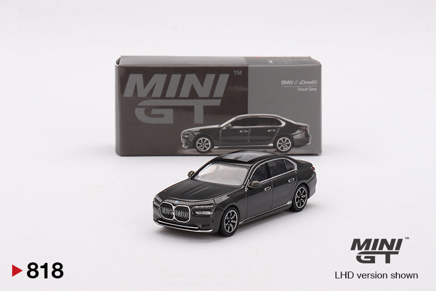 Mini GT BMW i7 xDrive60 Dravit Grey MGT00818 1/64 Die Cast