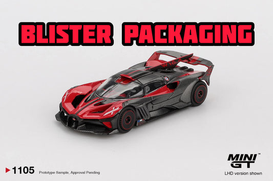 Mini GT Bugatti Bolide Red Blister Packaging MGT01105 1/64 Diecast