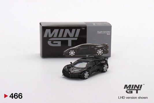 Mini GT Bugatti Centodieci Black MGT00466 1/64 Die Cast