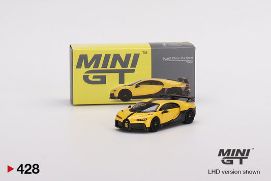 Mini GT Bugatti Chiron Pur Sport Yellow MGT00428 1/64 Die Cast