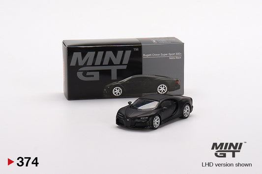 Mini GT Bugatti Chiron Super Sport 300+ Matte Black MGT00374 1/64 Die Cast