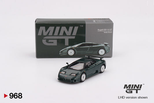 Mini GT Bugatti EB110 GT Verde Scuro MGT00968 1/64 Die Cast