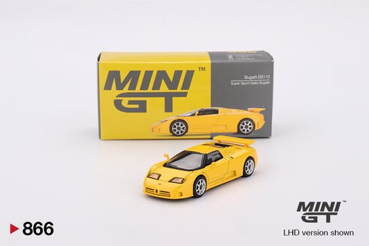 Mini GT Bugatti EB110 Super Sport Giallo Bugatti MGT00866 1/64 Die Cast