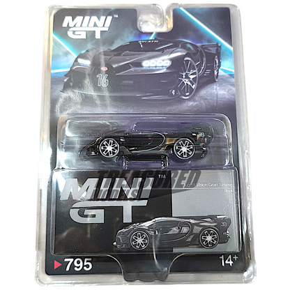 Mini GT Bugatti Vision Gran Turismo Black Blister Packaging MGT00795 1/64 Diecast