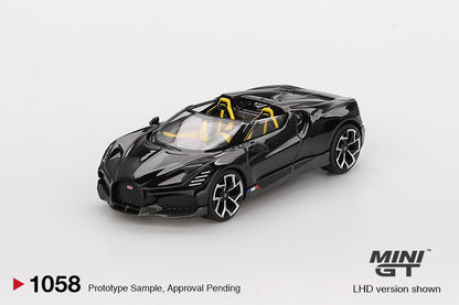 Mini GT Bugatti W16 Mistral Black MGT01058 1/64 Die Cast