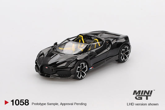 Mini GT Bugatti W16 Mistral Black MGT01058 1/64 Die Cast