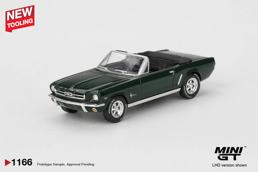 Mini GT Ford Mustang Convertible 1964 Highland Green MGT01166 1/64 Diecast