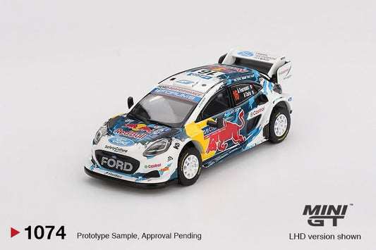 Mini GT Ford Puma Rally1 #16 M-Sport Ford WRT 2024 Rally Finland 3rd Place MGT01074 1/64 Die Cast