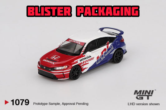 Mini GT Honda Civic TYPE R 2024 Pace Car HRC (Blister Packaging) MGT01079 164 Die Cast