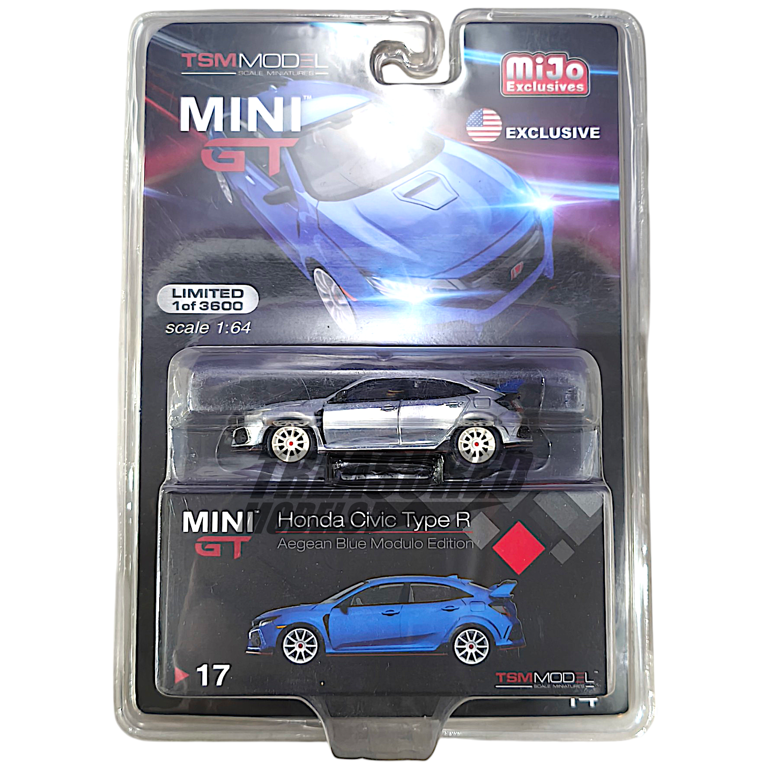Mini GT Honda Civic Type R Aegean Blue Modulo Edition Chase MGT00017 1/64 Diecast