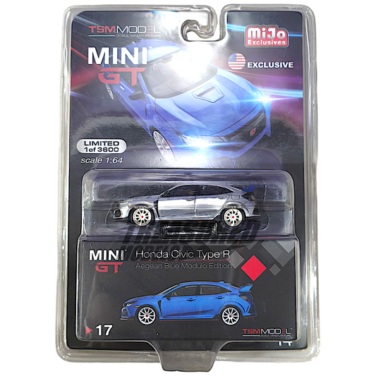 Mini GT Honda Civic Type R Aegean Blue Modulo Edition Chase MGT00017 1/64 Diecast