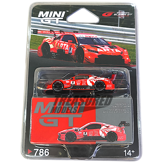 Mini GT Honda NSX-GT Type S GT500 #8 ARTA MUGEN NSX-GT ARTA 2023 SUPER GT Series Blister Packaging MGT00786 1/64 Diecast